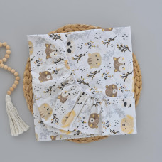 Простинка на гумці в ліжко Ведмедики Коричневий 120/60