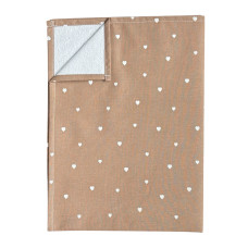 Непромокаюча пелюшка Сердечка дрібні на Коричневому 100/70