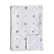 Пелюшка непромокаюча Корони Рожевий (гліттер) 100/70