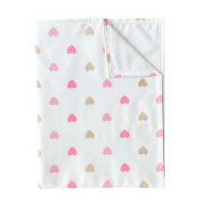 Непромокаюча пелюшка Сердечка Рожевий-Бежевий 100/70