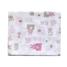 Ситцева пелюшка Ведмедики Рожевий 95/100