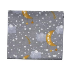 Пелюшка бавовняна Місяць Хмаринка Сірий 90/80