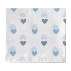 Бавовняна пелюшка Сердечка Блакитний 90/80