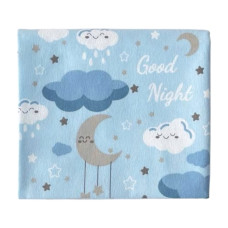 Пелюшка фланелева/байкова (Туреччина) Good night Блакитний 90/80