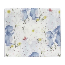 Бавовняна пелюшка Зайчики Блакитний 90/80