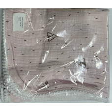 Мусліновий плед жатка 2 шари Вігвам на Рожевому 130/100