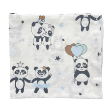 Бавовняна пелюшка Панди Блакитний 90/80