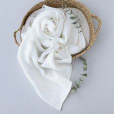 Мусліновий плед жатка Молочний 4 шари 120/90