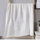Мусліновий плед Білий жатка 6 шарів 100/100