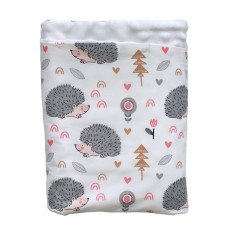 Плед плюш, без утеплення Їжачки Сірий/ Білий плюш пупиришка 100/80