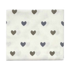 Пелюшка фланелева/байкова (Туреччина) Сердечка Сірий 90/80