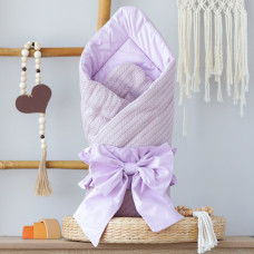 Плед-конверт 80/80 з бантом резинкою Фіолетовий / Весна
