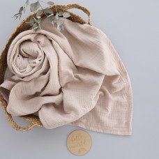 Мусліновий плед жатка Світло-бежевий 4 шари 130/100