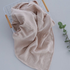 Мусліновий плед жатка Світло-бежевий 4 шари 130/100