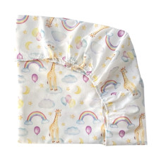 Простинка на гумці в ліжко Жирафіки Веселка 120/60