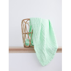 Мусліновий плед Мʼятний жатка 6 шарів 100/100