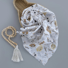 Пелюшка бавовняна Ведмедики Коричневий 90/80