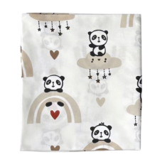 Бавовняна пелюшка Панди Веселка Сірий 90/80