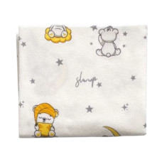 Пелюшка фланелева/байкова (Туреччина) Ведмедики Місяць Жовтий 90/80