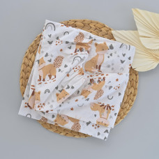 Простинка в ліжко на гумці Лисички 120/60