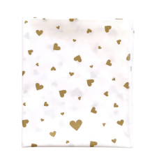 Бавовняна пелюшка Сердечка Золотий (гліттер) 90/80