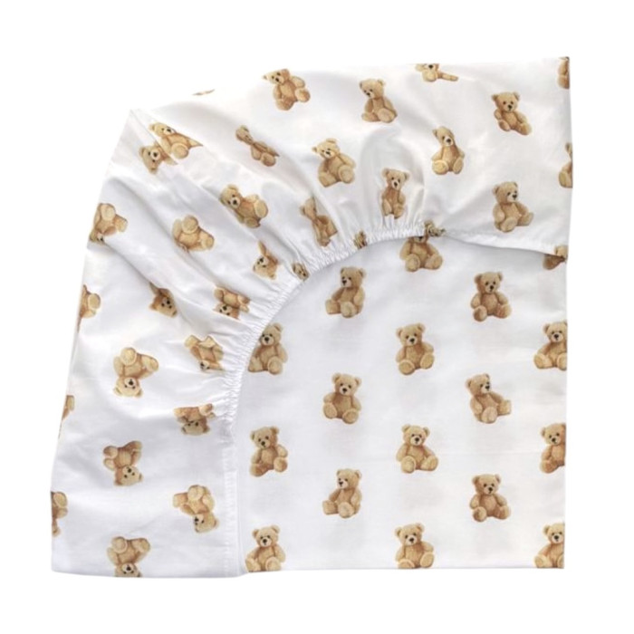 Простинка на гумці в ліжко Ведмедики дрібні 120/60