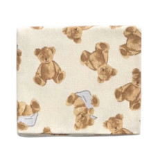 Пелюшка фланелева/байкова (Туреччина) Ведмедик з хусточкою на Бежевому 100/80