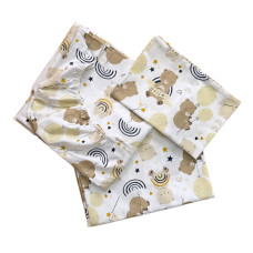 Комплект постільної білизни Ведмедики Бежевий (підковдра 140*110, наволочка 40*60, простинка 120*60)