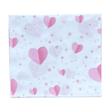 Бавовняна пелюшка Сердечка Рожевий крупні 90/80