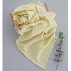 Мусліновий плед жатка Лимон 4 шари 130/100