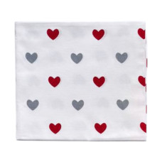 Бавовняна пелюшка Сердечка Червоний 90/80