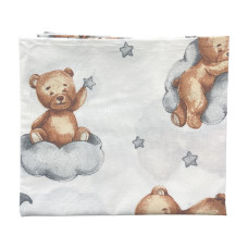 Бавовняна пелюшка Ведмедик Коричневий на хмаринці 90/80