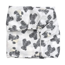 Простинка на гумці в ліжко Ведмедики Сірий 120/60