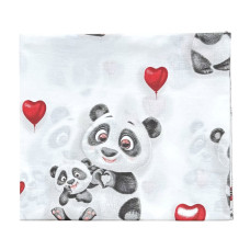 Бавовняна пелюшка Панди Сердечка 90/80