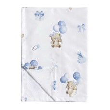 Непромокаюча пелюшка Ведмедики з кульками Блакитний 100/70