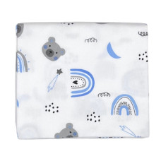 Пелюшка фланелева/байкова (Туреччина) Ведмедик Блакитний 90/80