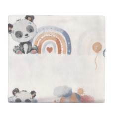 Пелюшка фланелева/байкова (Туреччина) Панда Веселка Синій 90/80