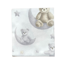Пелюшка фланелева/байкова (Туреччина) Ведмедик Сірий на Місяці 90/80