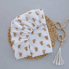 Простинка на гумці в ліжко Ведмедики дрібні 120/60