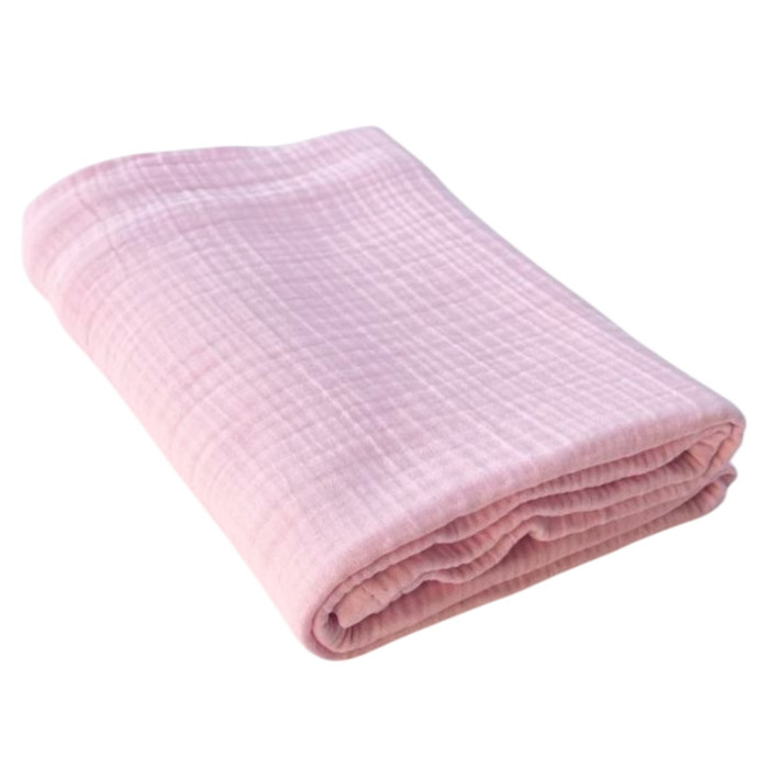 Мусліновий плед жатка Рожевий 4 шари 120/90