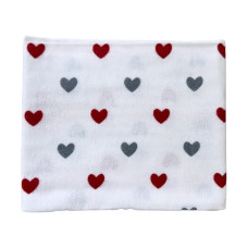 Пелюшка фланелева/байкова (Туреччина) Сердечка Червоний- сірий 90/80