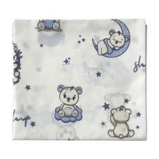Пелюшка бавовняна Ведмедики Місяць Блакитний 90/80