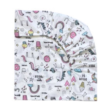 Простинка на гумці в ліжко Единоріжки 120/60