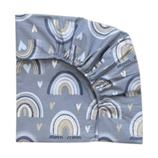 Простинка на гумці в ліжко Веселка Синій 120/60