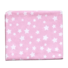Пелюшка фланелева/байкова (Туреччина) Зірки Білий на Рожевому 85/75