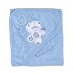Дитячий рушник з кутиком махровий Ведмедик Love Блакитний 90/85