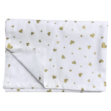 Пелюшка непромокаюча Сердечка Золотий (гліттер) 100/70