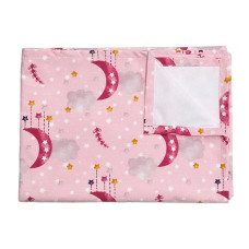 Непромокаюча пелюшка Місяць Хмаринка Рожевий 50/70