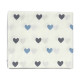 Пелюшка фланелева/байкова (Туреччина) Сердечка Блакитний- сірий 90/80