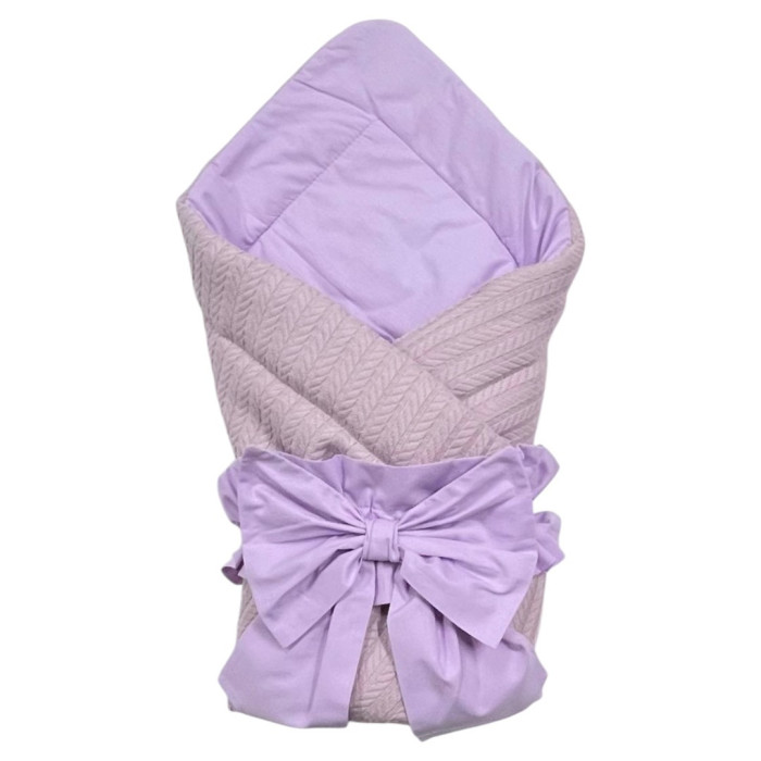 Плед-конверт 80/80 з бантом резинкою Фіолетовий / Весна